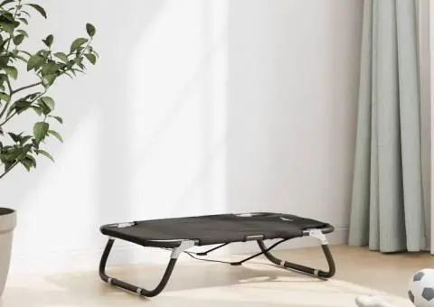 Pat de câini pliabil, antracit, țesătură Oxford și oțel - 3/5