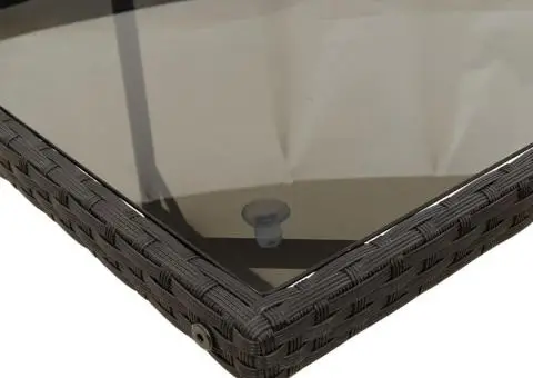 Set mobilier de grădină cu perne, 13 piese, negru, poliratan - 5/5