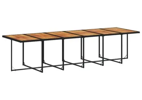 Set mobilier de grădină cu perne, 17 piese, negru, poliratan - 3/5