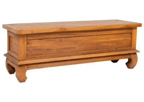 Comodă TV, 110 x 35 x 40 cm, lemn masiv de tec - 4/5