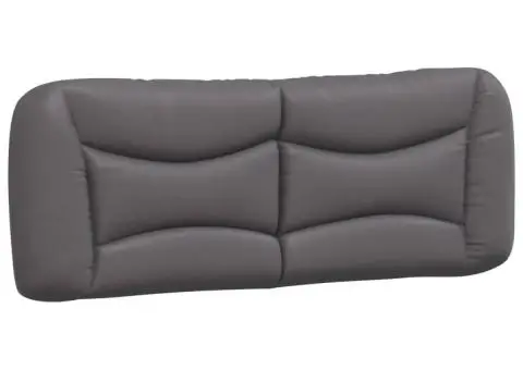 Pat cu saltea, gri, 140x200 cm, piele ecologică - 5/5