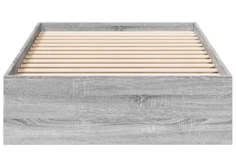 Cadru de pat cu sertare gri sonoma 90x190 cm lemn prelucrat - 4/5