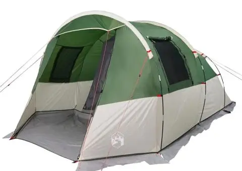 Cort de camping tunel pentru 4 persoane, verde, impermeabil - 2/5