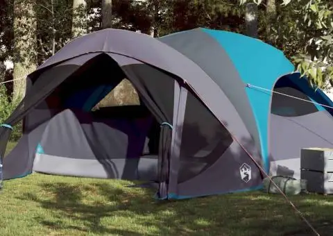 Cort de familie pentru 6 persoane, albastru, impermeabil - 1/5