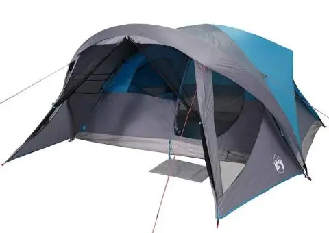 Cort de familie pentru 6 persoane, albastru, impermeabil - 2/5