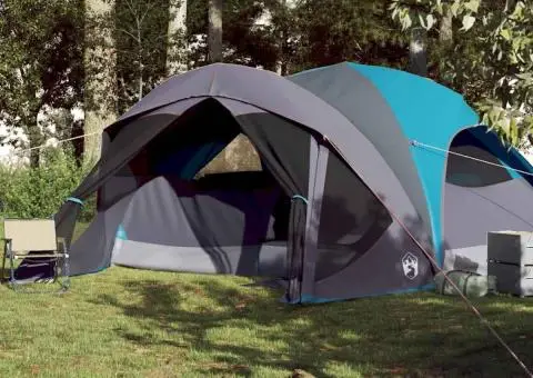 Cort de familie pentru 6 persoane, albastru, impermeabil - 3/5