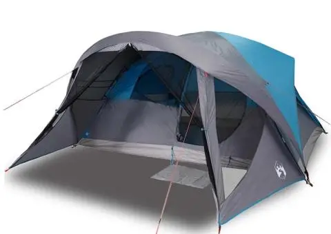 Cort de familie pentru 6 persoane, albastru, impermeabil - 4/5