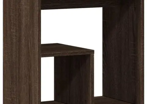 Masă laterală, 2 buc., stejar maro, 50x30x50 cm, lemn - 5/5