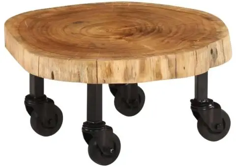 Măsuță de cafea, 60 x 55 x 25 cm, lemn masiv de acacia - 2/5