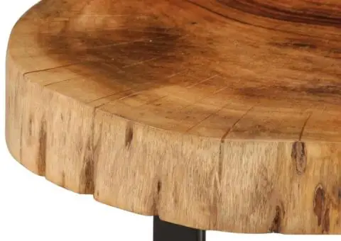 Măsuță de cafea, 60 x 55 x 25 cm, lemn masiv de acacia - 4/5