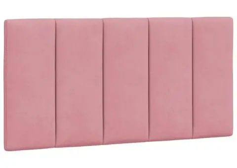 Pat cu saltea, roz, 100x200 cm, catifea - 5/5