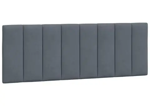 Pat cu saltea, gri închis, 120x200 cm, catifea - 5/5