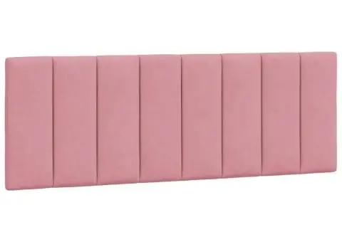 Pat cu saltea, roz, 140x200 cm, catifea - 5/5