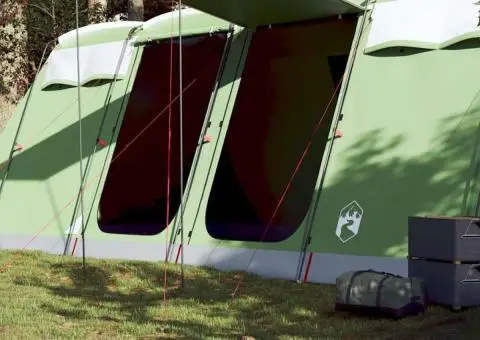 Cort de familie tunel, 10 persoane, verde, impermeabil - 1/5