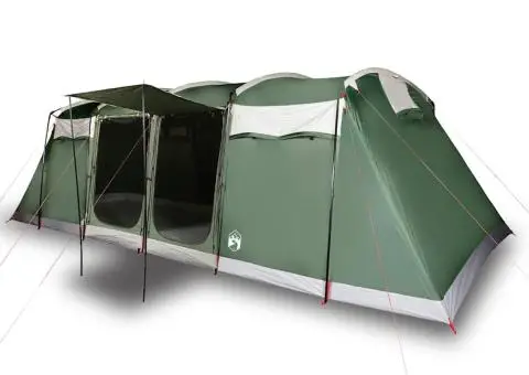 Cort de familie tunel, 10 persoane, verde, impermeabil - 4/5