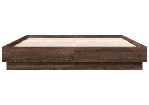 Cadru de pat, stejar maro, 120x190 cm, lemn prelucrat - 4/5