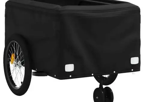 Remorcă pentru biciclete, negru și verde, 45 kg, fier - 5/5