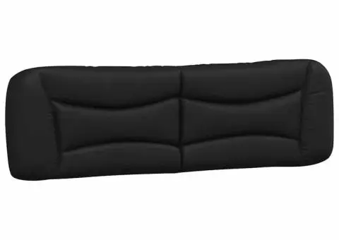 Pat cu saltea, negru, 180x200 cm, piele ecologică - 5/5