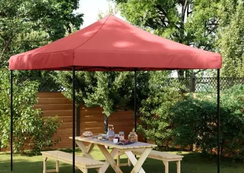 Cort de petrecere pliabil Pop-Up, 292x292x315 cm, vișiniu - 1/5