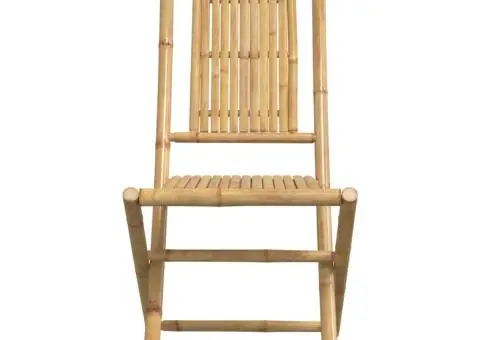 Scaune de grădină pliabile, 4 buc., 46x66x99 cm, bambus - 5/5