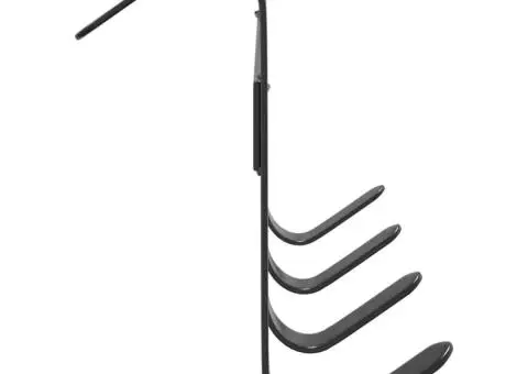 Cuier pentru căpăstru cu 4 cârlige, negru, oțel - 5/5