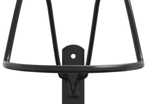 Suport pentru căști de echitație montat pe perete, negru, oțel - 4/5