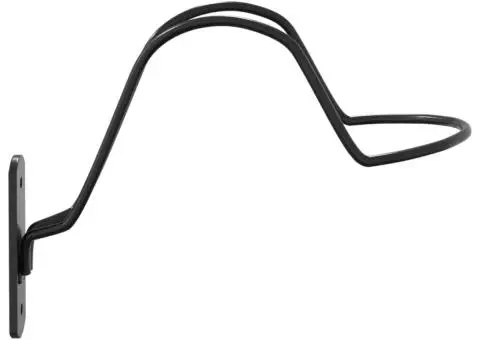 Suport pentru căști de echitație montat pe perete, negru, oțel - 5/5