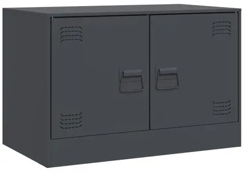 Comodă TV, antracit, 67x39x44 cm, oțel - 2/5