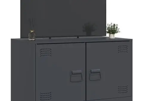 Comodă TV, antracit, 67x39x44 cm, oțel - 5/5