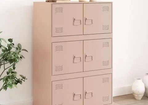 Bufeta Roz 67x39x107 cm oțel - 1/5