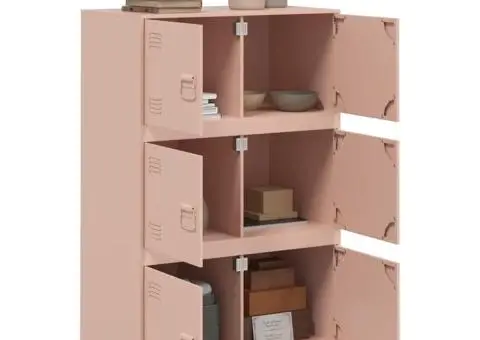 Bufeta Roz 67x39x107 cm oțel - 4/5