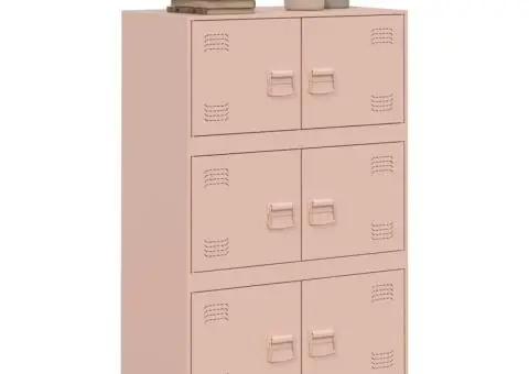 Bufeta Roz 67x39x107 cm oțel - 5/5