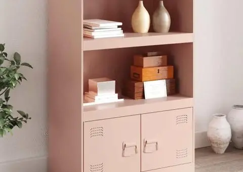 Comodă Roz 67x39x107 cm oțel - 1/5