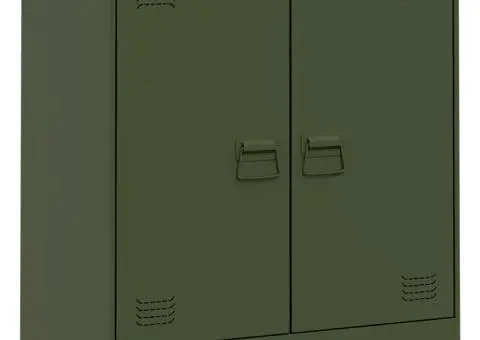 Bufeta verde măslină 67x39x73 cm oțel - 2/5