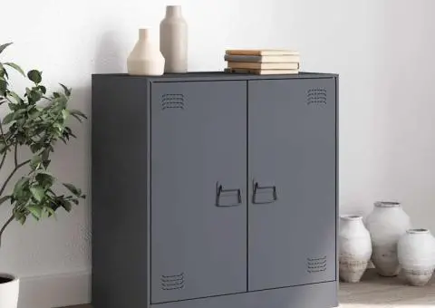 Servantă, antracit, 67x39x73 cm, oțel - 3/5