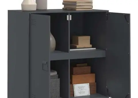 Servantă, antracit, 67x39x73 cm, oțel - 5/5