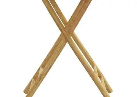 Masă de grădină pliabilă, Ø55x75 cm, bambus - 5/5