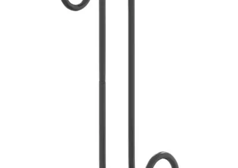 Suporturi pentru căpăstru, 3 buc., negru, oțel - 5/5