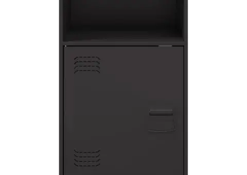 Noptiere, 2 buc., negru, 34,5x39x62 cm, oțel - 5/5