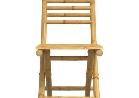 Scaune de grădină pliabile, 6 buc., 43x54x88 cm, bambus - 5/5