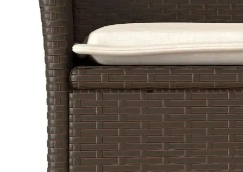 Set mobilier de grădină cu perne, 7 piese, poliratan și sticlă - 5/5