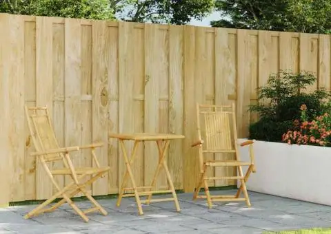 Set mobilier bistro, 3 piese, bambus - 3/5