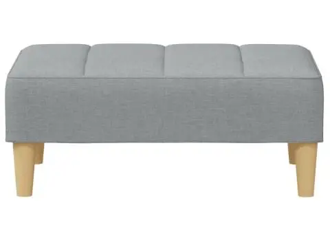 Taburet, gri deschis, 77x55x31 cm, material textil - 4/5