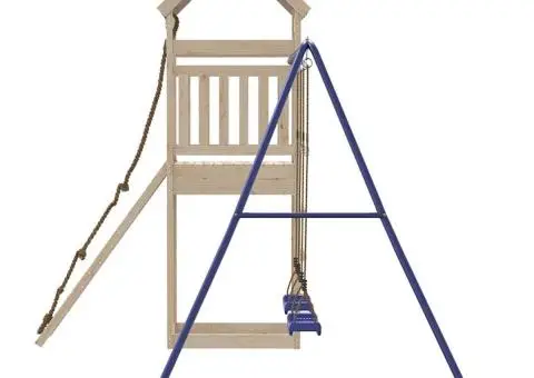 Set de joacă pentru exterior, lemn masiv de pin - 5/5