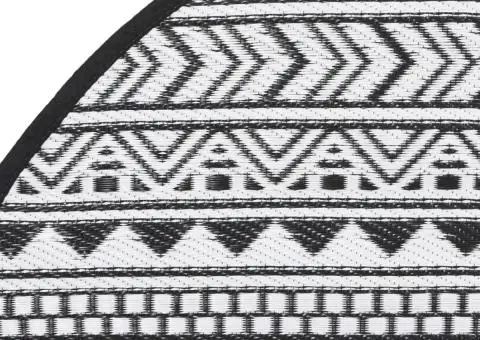 Covor de exterior, ARAKIL negru, Ø200 cm, PP - 4/5