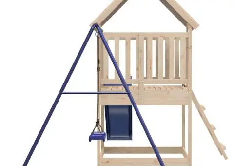 Set de joacă pentru exterior, lemn masiv de pin - 5/5