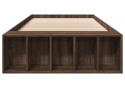 Cadru de pat, stejar maro, 75x190 cm, lemn prelucrat - 4/5