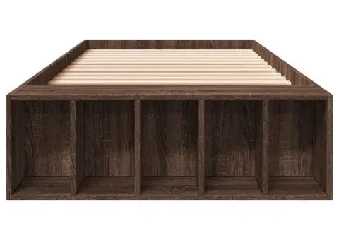 Cadru de pat, stejar maro, 90x190 cm, lemn prelucrat - 4/5