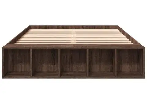 Cadru de pat, stejar maro, 120x190 cm, lemn prelucrat - 4/5