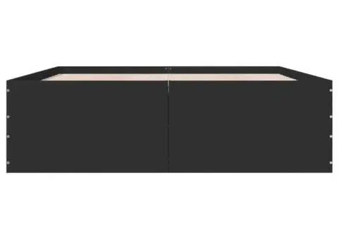 Cadru de pat, negru, 160x200 cm, lemn prelucrat - 4/5
